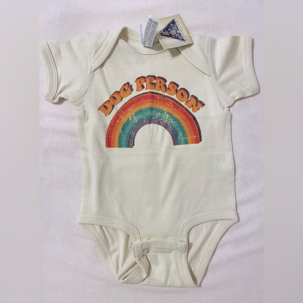 Dog Person Rainbow Onesie Pine Torch 6 Months